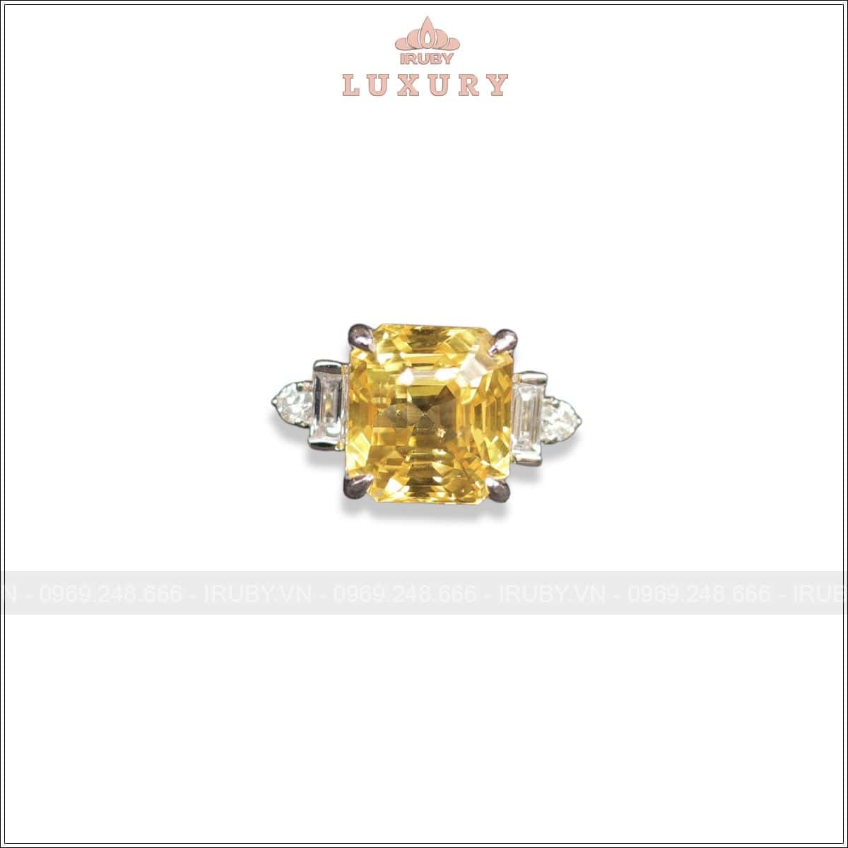 Nhẫn nữ Sapphire vàng 7,57ct kết kim cương thiên nhiên 100% – IRYS 2504757