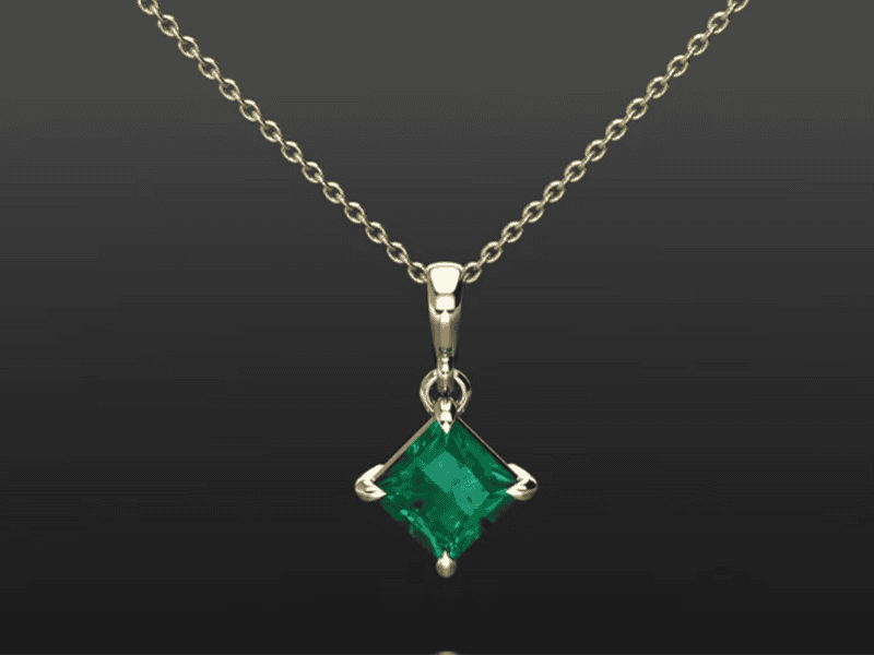 Mặt dây Emerald kết Kim Cương – IREM 233455