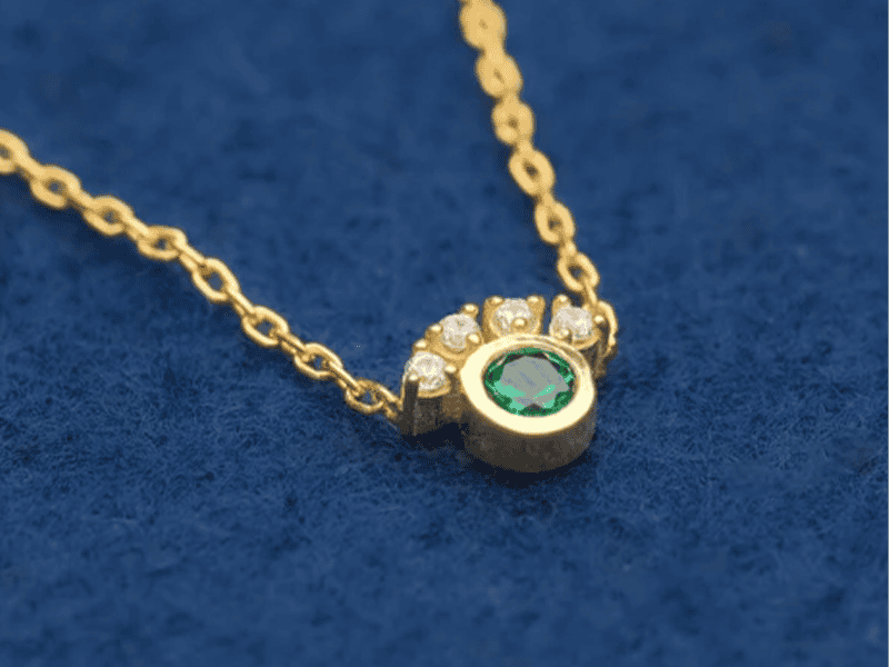 Mặt dây Emerald kết Kim Cương – IREM 233455