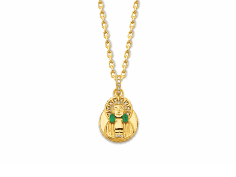 Mặt dây Emerald kết Kim Cương – IREM 233455