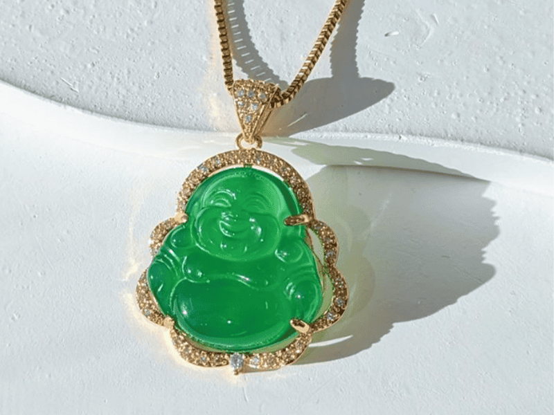 Mặt dây Emerald kết Kim Cương – IREM 233455