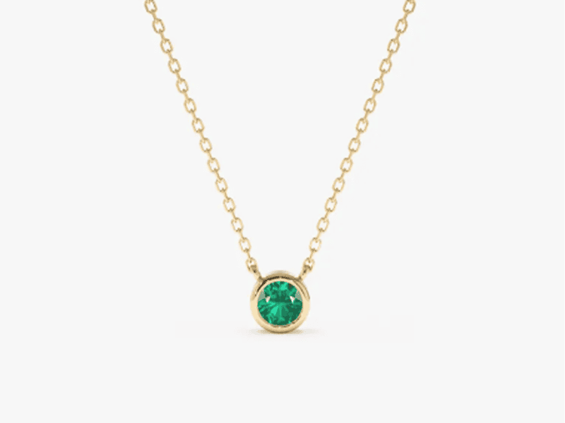 Mặt dây Emerald kết Kim Cương – IREM 233455