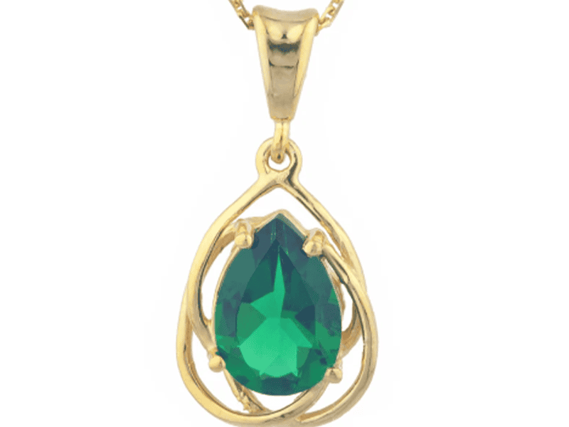 Mặt dây Emerald kết Kim Cương – IREM 233455