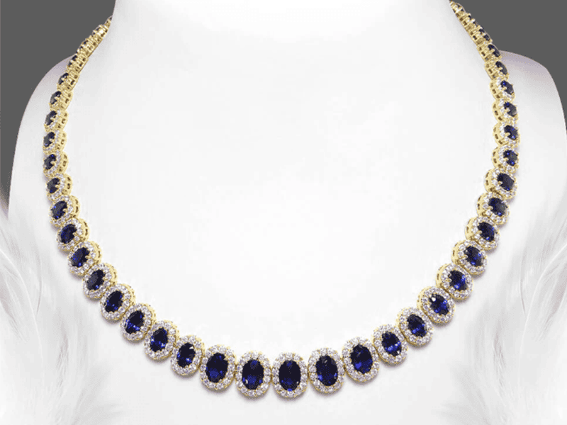 Mặt dây chuyền đas Sapphire mang vẻ đẹp rất cuốn hút