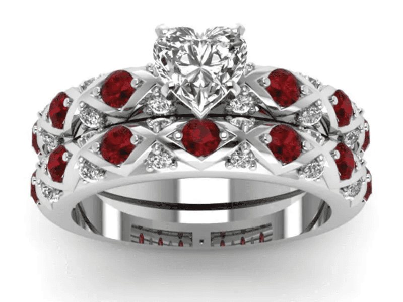 Nhẫn cưới đá Ruby không cần lựa chọn theo cung mệnh