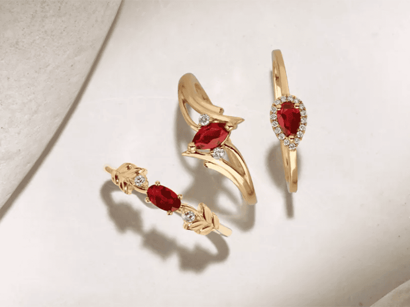 Đá Ruby ứng dụng trong trang sức đa dạng mẫu mã và phong cách