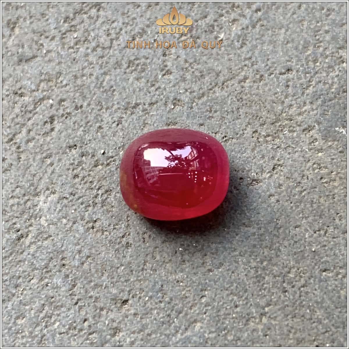 Đá Ruby cabochon đỏ huyết Lục Yên tự nhiên 100% 5,00ct - IRRF 2505500