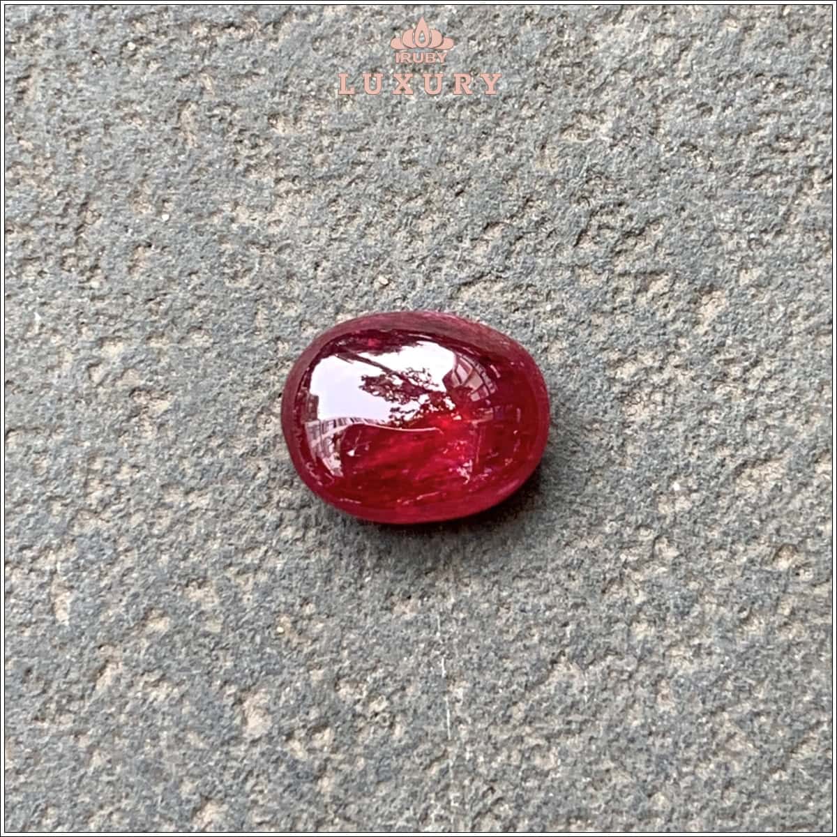 Đá Ruby cabochon đỏ huyết tự nhiên 100% 4,42ct - IRRCKG 2505442