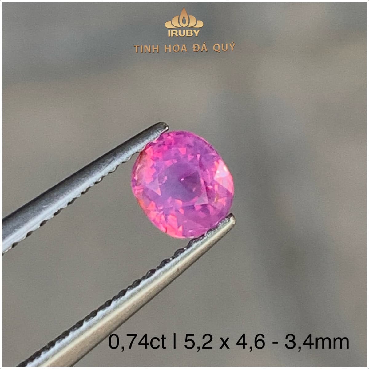 Đá Sapphire cháo đồng Lục Yên tự nhiên 100% 0,74ct - IRPS 2504074 Đá Sapphire cháo đồng Lục Yên tự nhiên 100% 0,74ct - IRPS 2504074