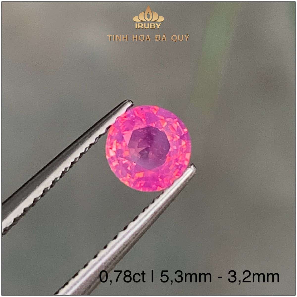 Đá Sapphire cháo đồng hồng Lục Yên tự nhiên 100% 0,78ct - IRPS 2505078 Đá Sapphire cháo đồng hồng Lục Yên tự nhiên 100% 0,78ct - IRPS 2505078