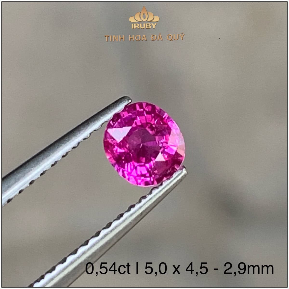 Đá Sapphire hồng Lục Yên tự nhiên 100% 0,54ct – IRPS2504054 Đá Sapphire hồng Lục Yên tự nhiên 100% 0,54ct – IRPS2504054