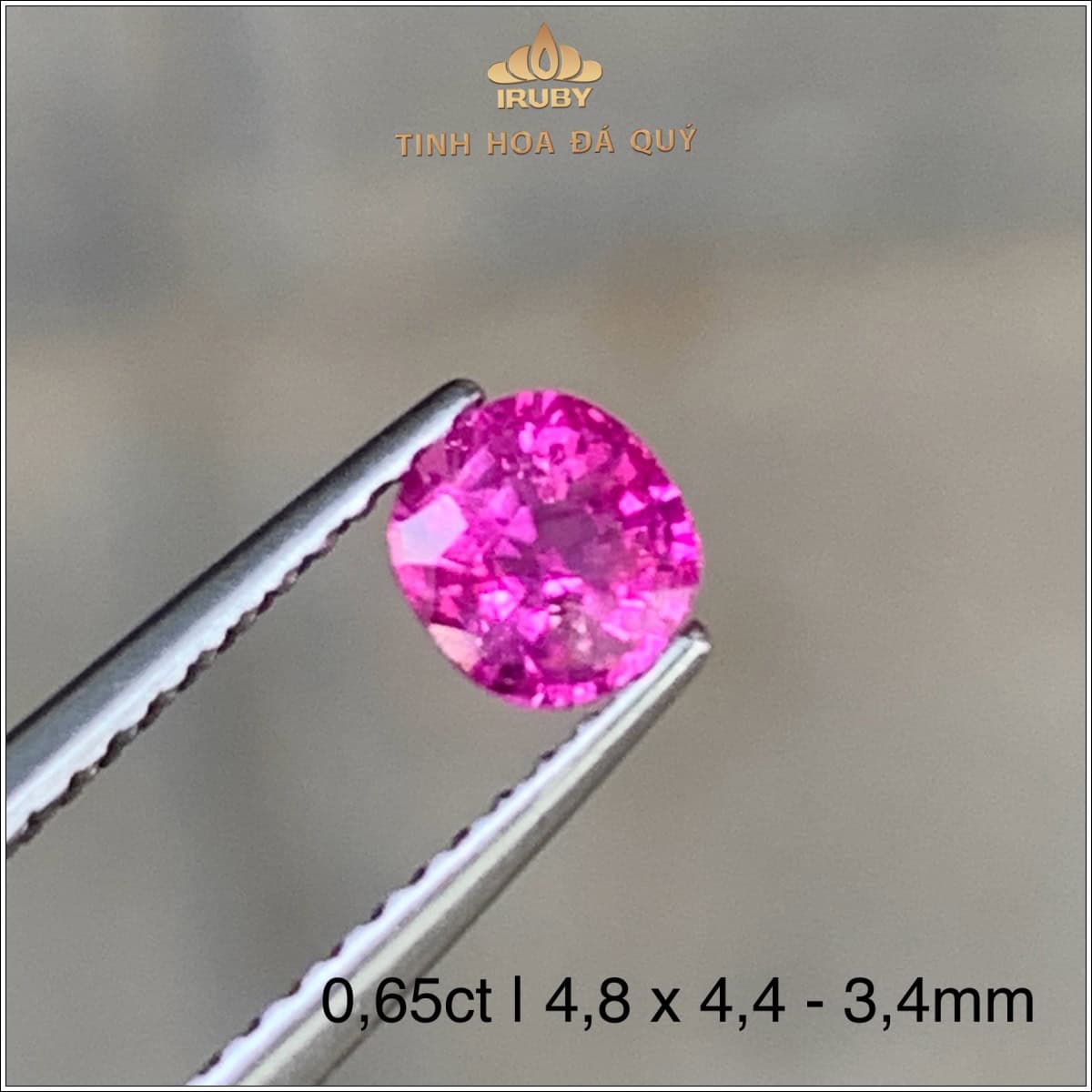 Đá Sapphire hồng Lục Yên tự nhiên 100% 0,65ct – IRPS 2504065 Đá Sapphire hồng Lục Yên tự nhiên 100% 0,65ct – IRPS 2504065