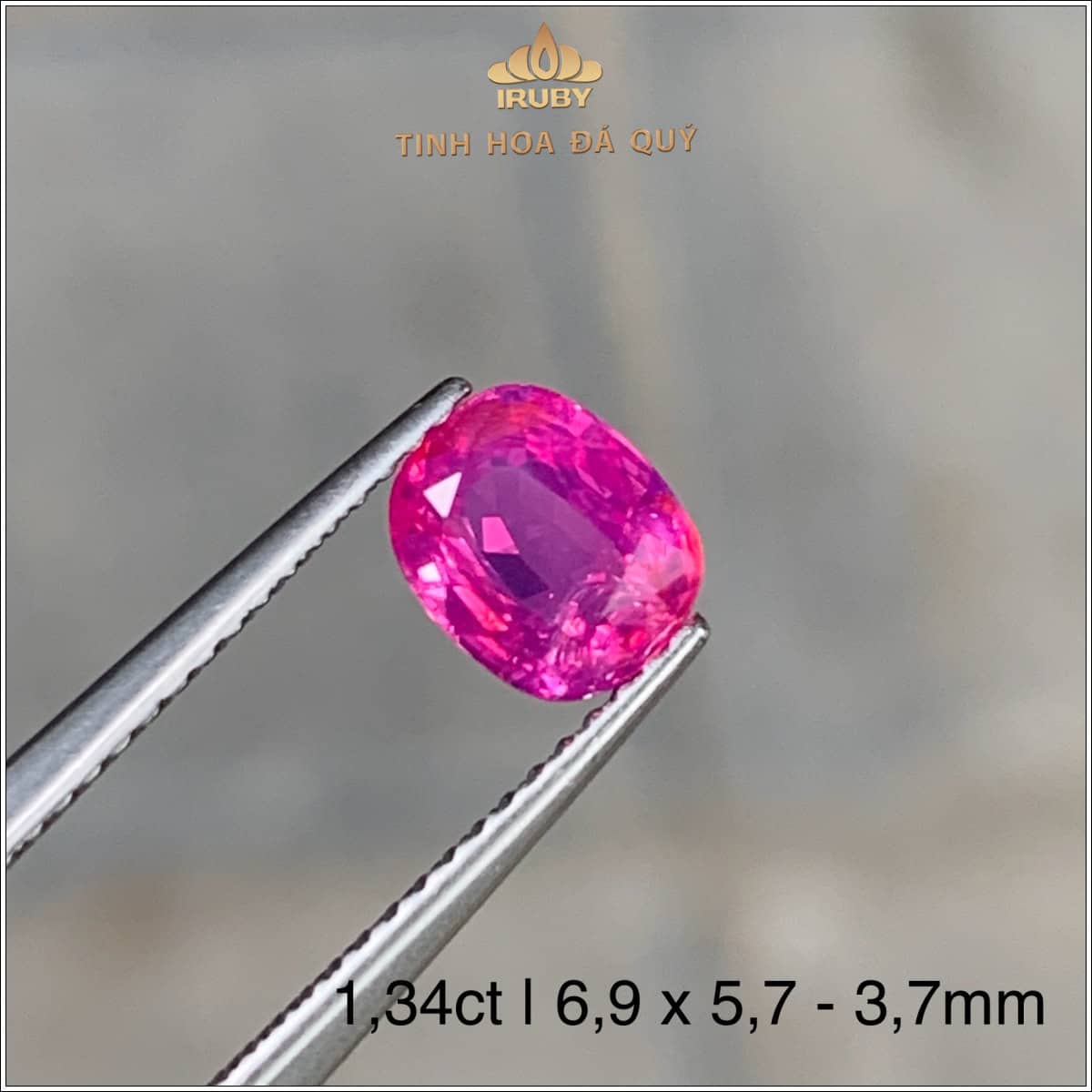 Đá Sapphire hồng Lục Yên tự nhiên 100% 1,34ct – IRPS 2504134 Đá Sapphire hồng Lục Yên tự nhiên 100% 1,34ct – IRPS 2504134