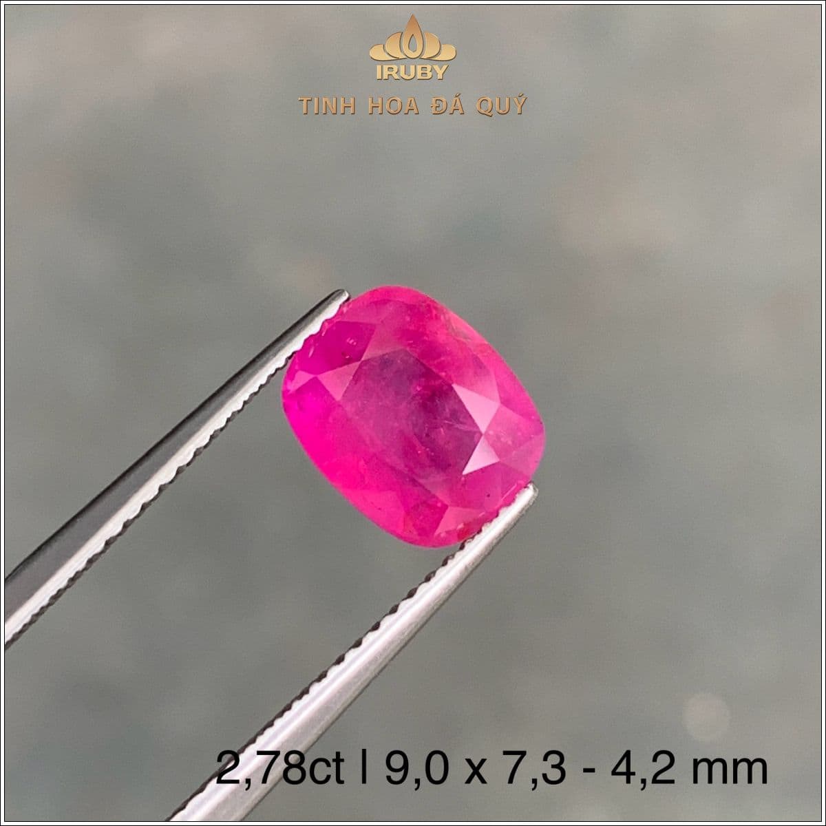 Đá Sapphire hồng Lục Yên tự nhiên 100% 2,78ct - IRPS 2504278