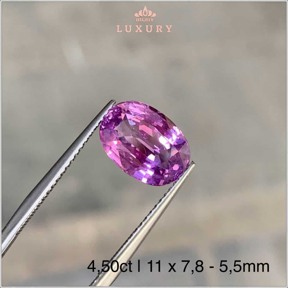 Đá Sapphire màu lavender tự nhiên 100% 4,50ct - IRPS 2505450