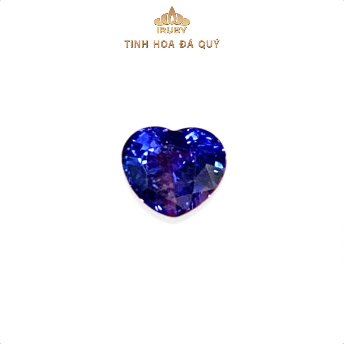 Đá Sapphire trái tim xanh lam tự nhiên 100% 0,63ct - IRBS 2505063