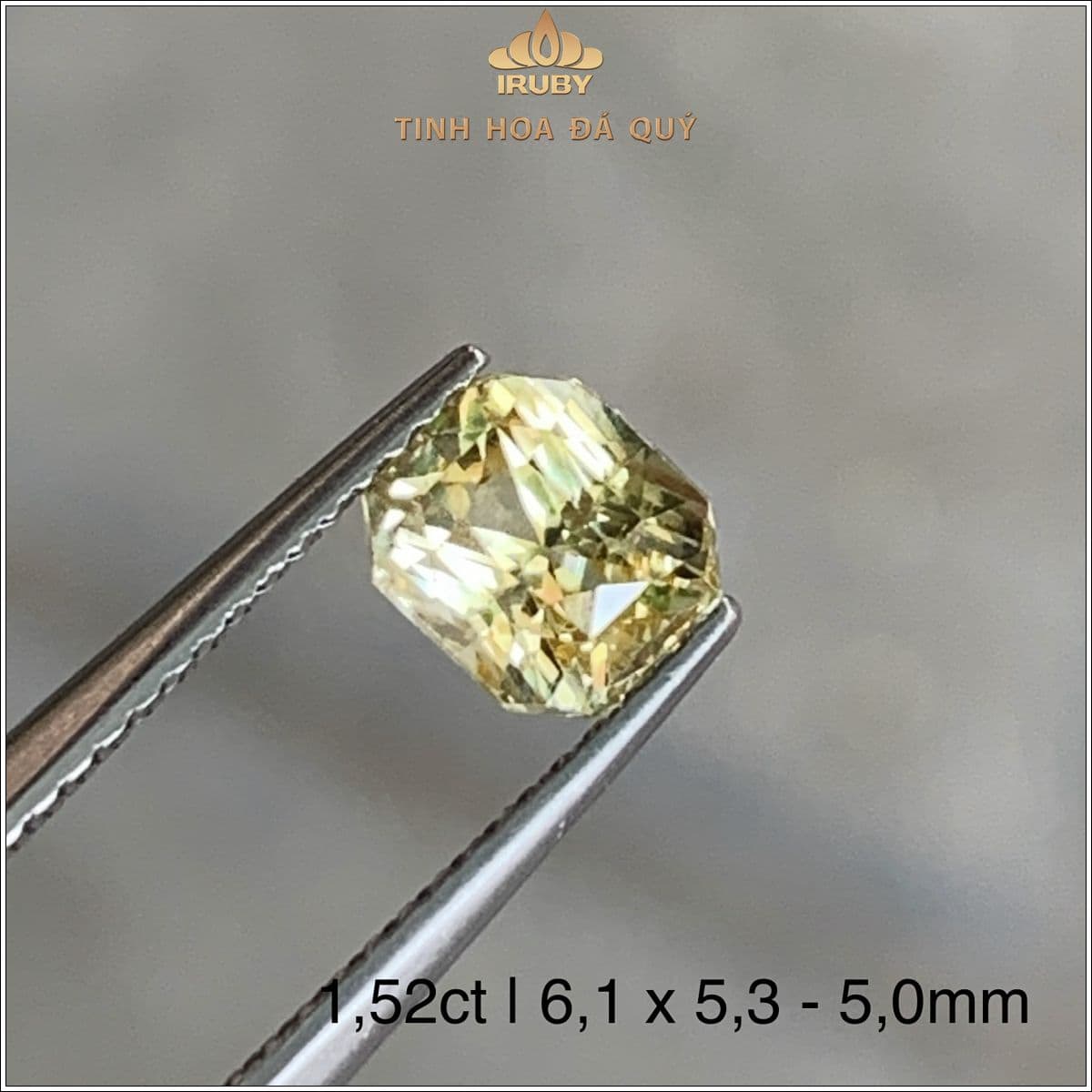 Đá Sapphire vàng SriLanka tự nhiên 100% 1,52ct - IRYS 2505152 Đá Sapphire vàng SriLanka tự nhiên 100% 1,52ct - IRYS 2505152