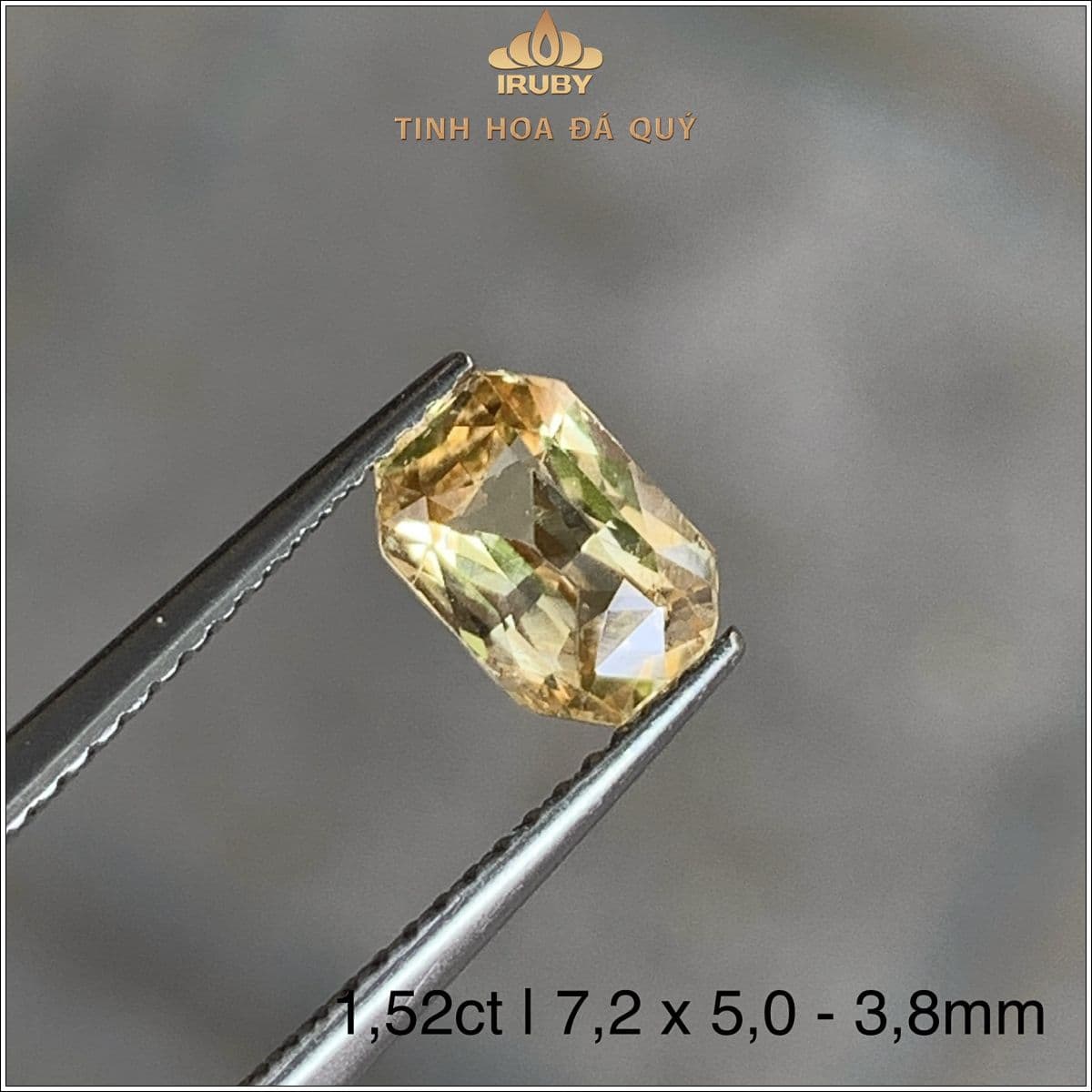 Đá Sapphire vàng SriLanka tự nhiên 100% 1,52ct - IRYS 2505152