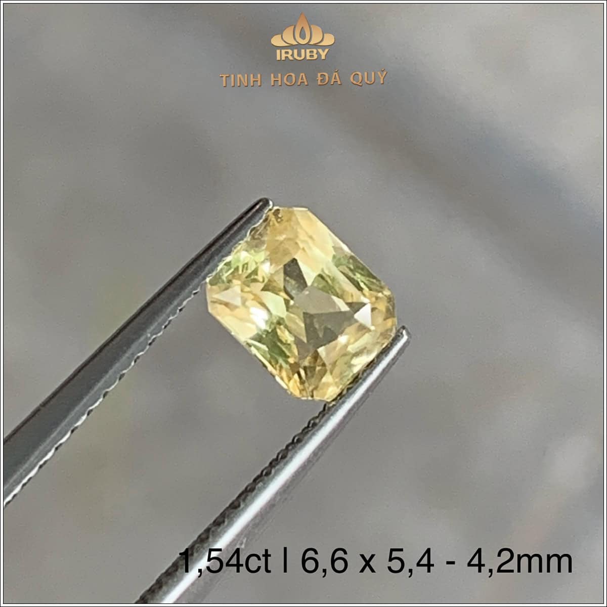 Đá Sapphire vàng SriLanka tự nhiên 100% 1,54ct - IRYS 25051545 Đá Sapphire vàng SriLanka tự nhiên 100% 1,54ct - IRYS 25051545