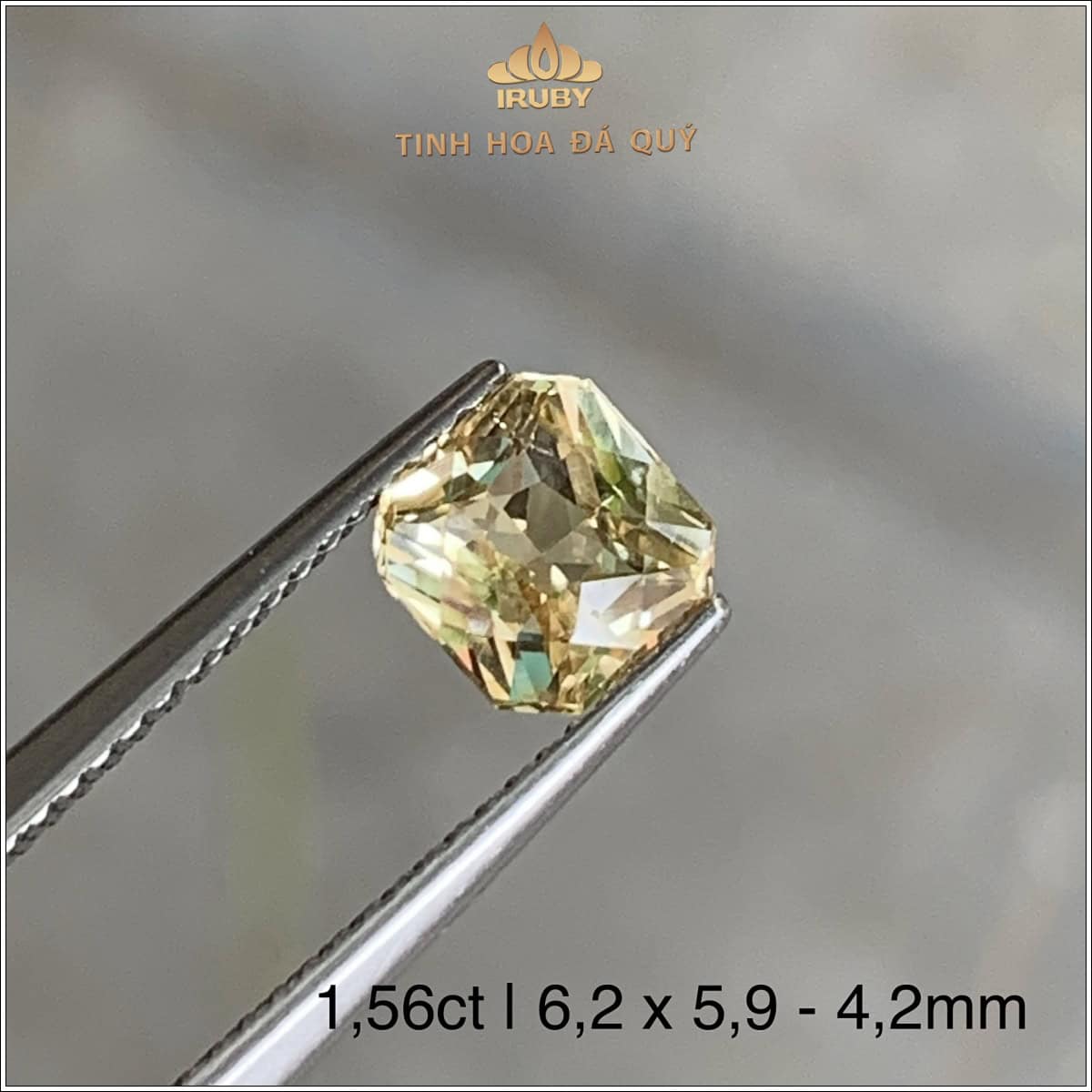 Đá Sapphire vàng SriLanka tự nhiên 100% 1,56ct - IRYS 2505156 Đá Sapphire vàng SriLanka tự nhiên 100% 1,56ct - IRYS 2505156