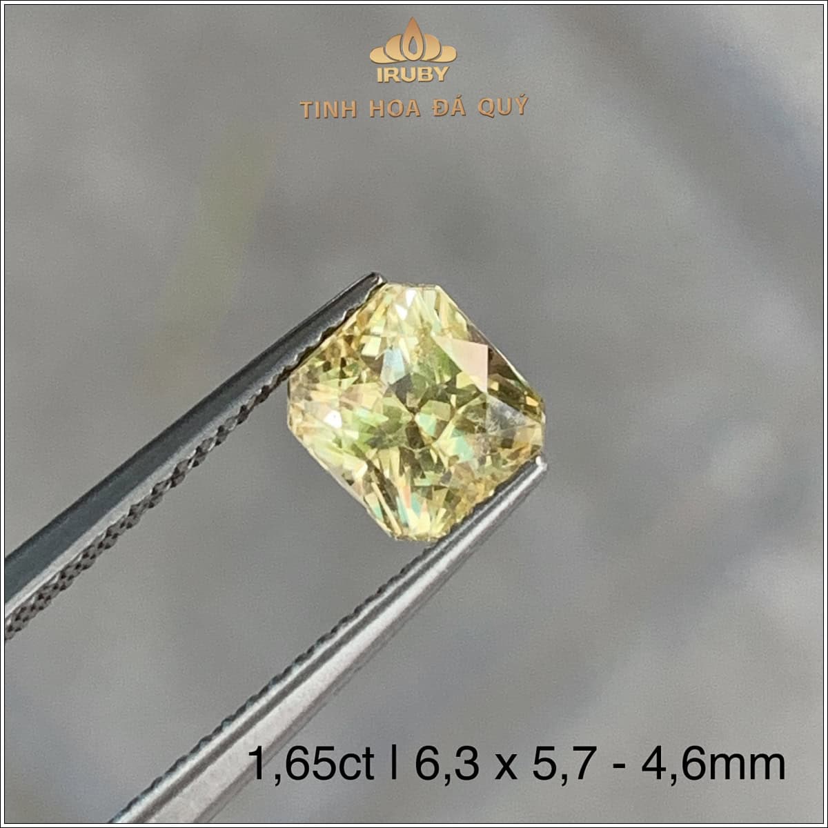 Đá Sapphire vàng SriLanka tự nhiên 100% 1,65ct - IRYS 25051650 Đá Sapphire vàng SriLanka tự nhiên 100% 1,65ct - IRYS 25051650