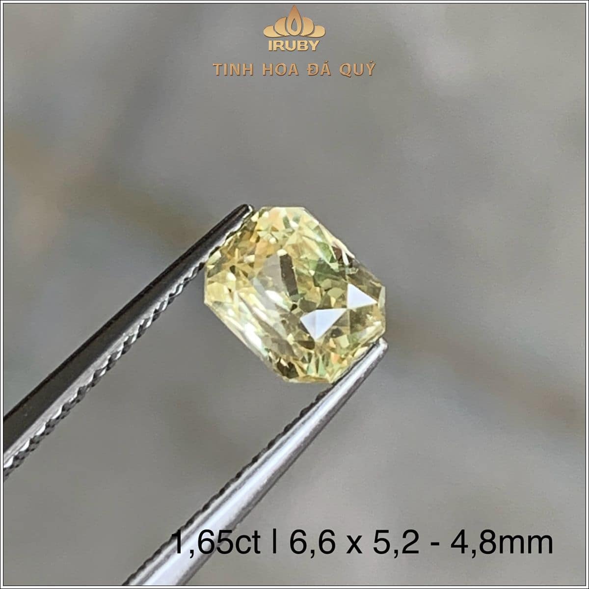 Đá Sapphire vàng SriLanka tự nhiên 100% 1,65ct - IRYS 2505165 Đá Sapphire vàng SriLanka tự nhiên 100% 1,65ct - IRYS 2505165