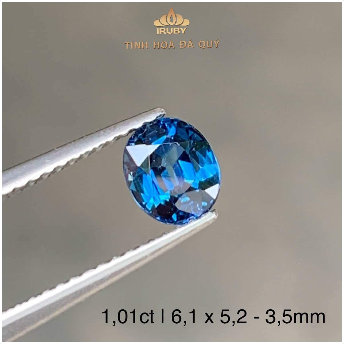Đá Sapphire xanh lam tự nhiên 100% 1,01ct - IRGS 2504101 Đá Sapphire xanh lam tự nhiên 100% 1,01ct - IRGS 2504101