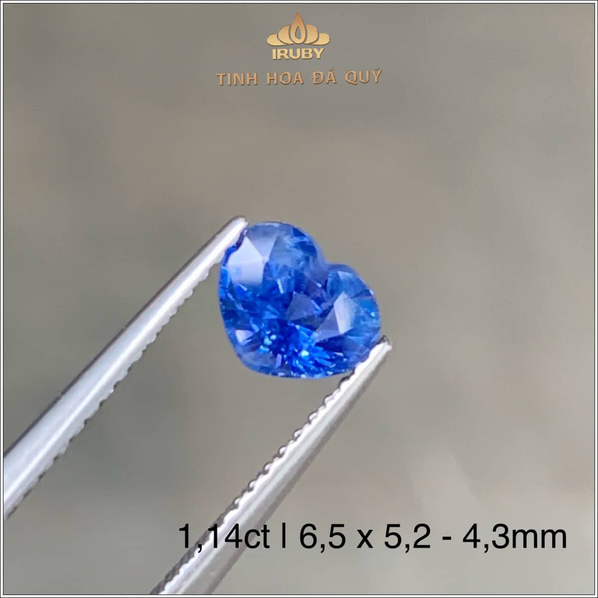 Đá Sapphire xanh lam tự nhiên 100% 1,14ct – IRBS 2504114 Đá Sapphire xanh lam tự nhiên 100% 1,14ct – IRBS 2504114