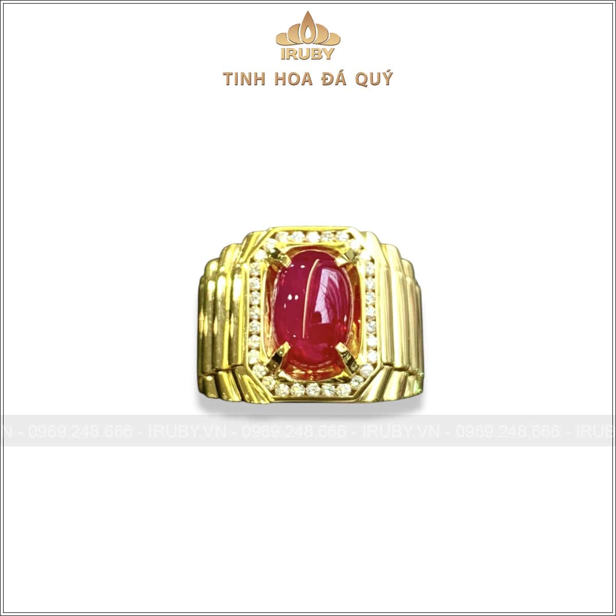 Nhẫn nam Ruby Cabochon phong cách Rolex 4,52ct – IRRC 2404452