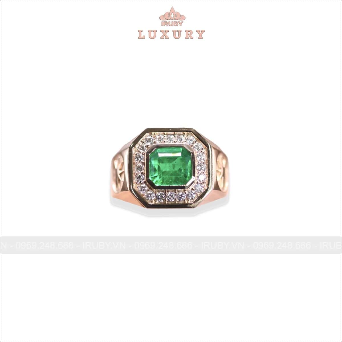Nhẫn nam Emerald 1,92ct kết kim cương - IREM 2505192