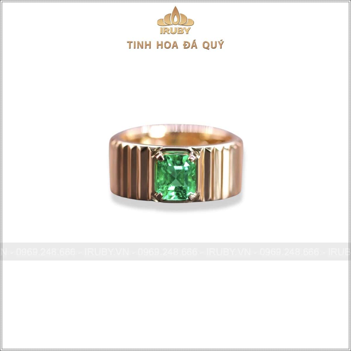 Nhẫn nam Emerald phong cách Rolex 1,26ct - IREM 2504126