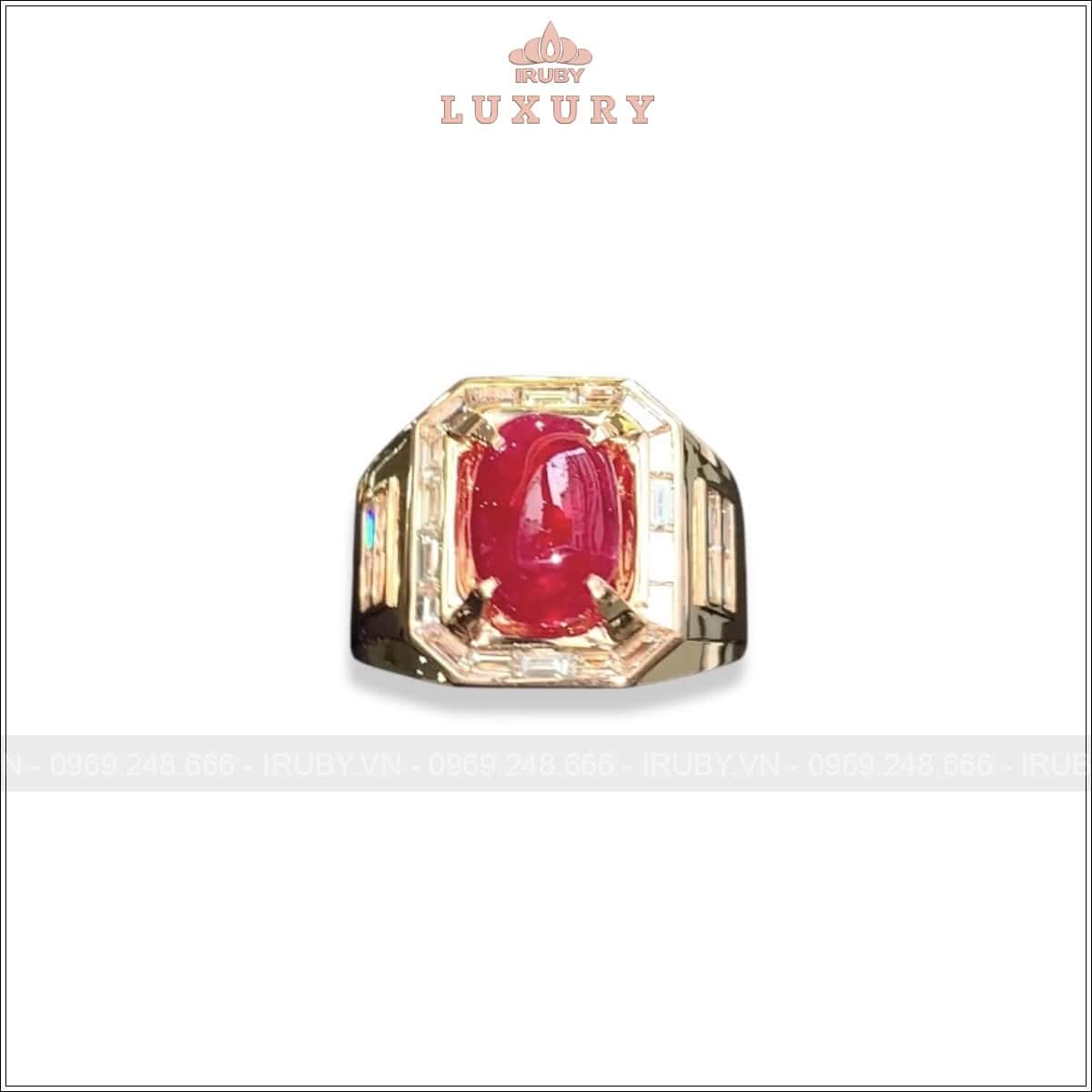 Nhẫn nam Ruby kết Kim Cương phong cách Chủ Tịch 4,35ct – IRRC 2409435