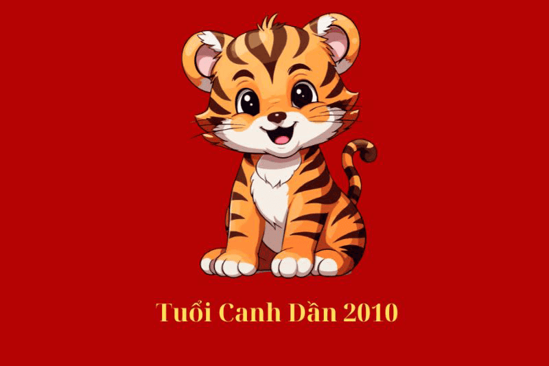 Sinh nam 2010 se mang menh Tung Bach Moc va thuoc tuoi Canh Dan (tuoi con Ho) theo am duong ngu hanh
