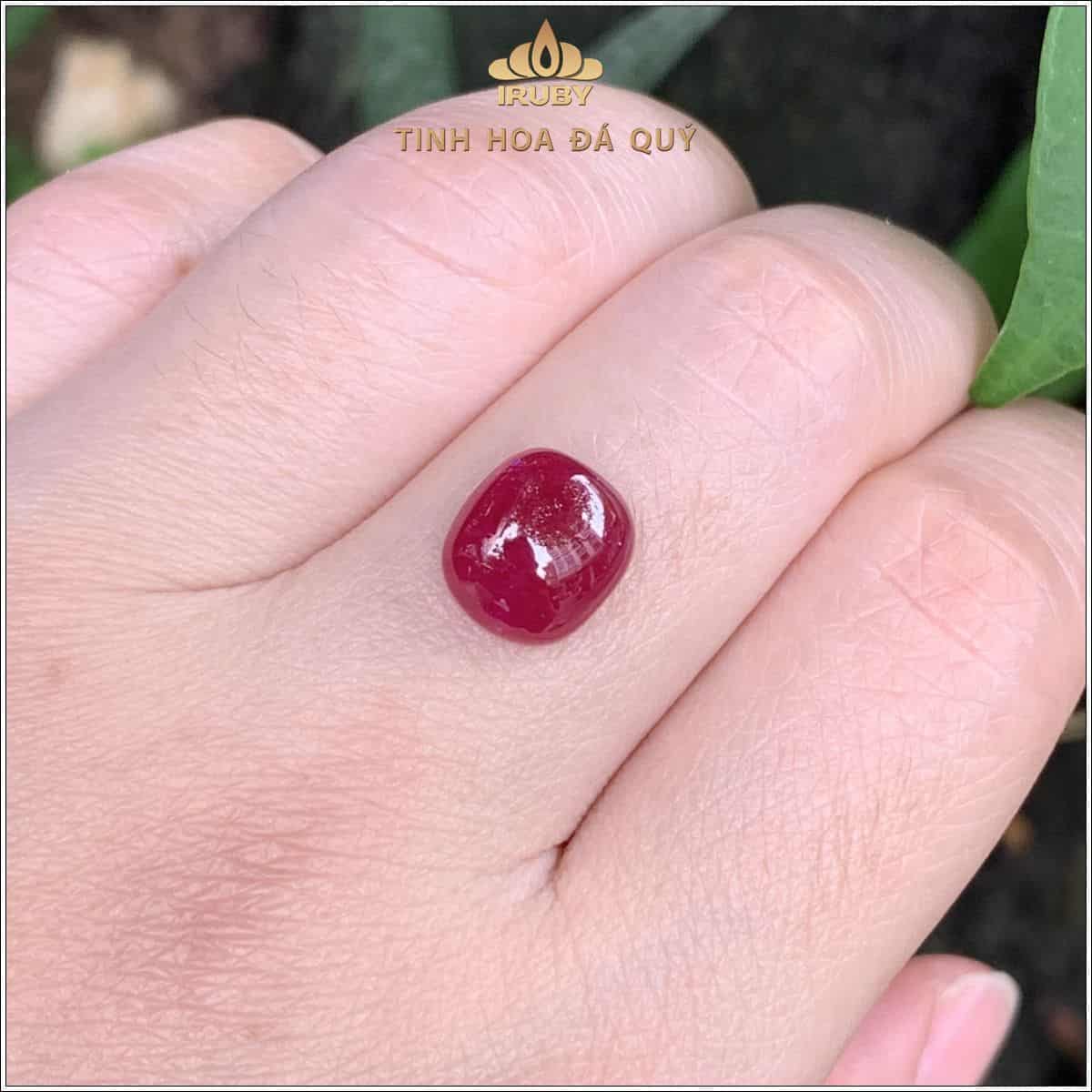 Đá Ruby cabochon đỏ Lục Yên tự nhiên 100% 4,80ct - IRRC 2506480