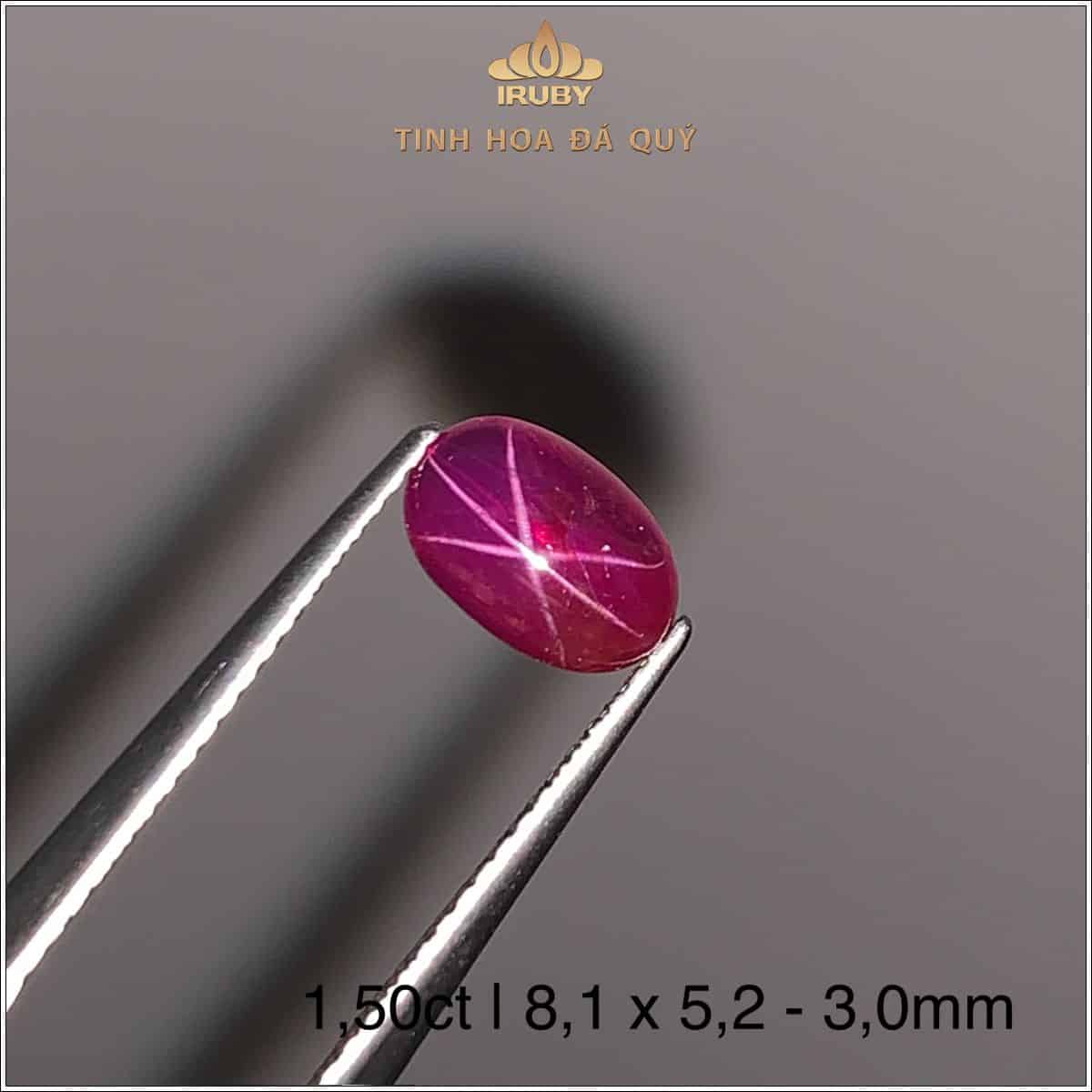 Đá Ruby sao nét tự nhiên 100% 1,50ct - IRSR 2506150