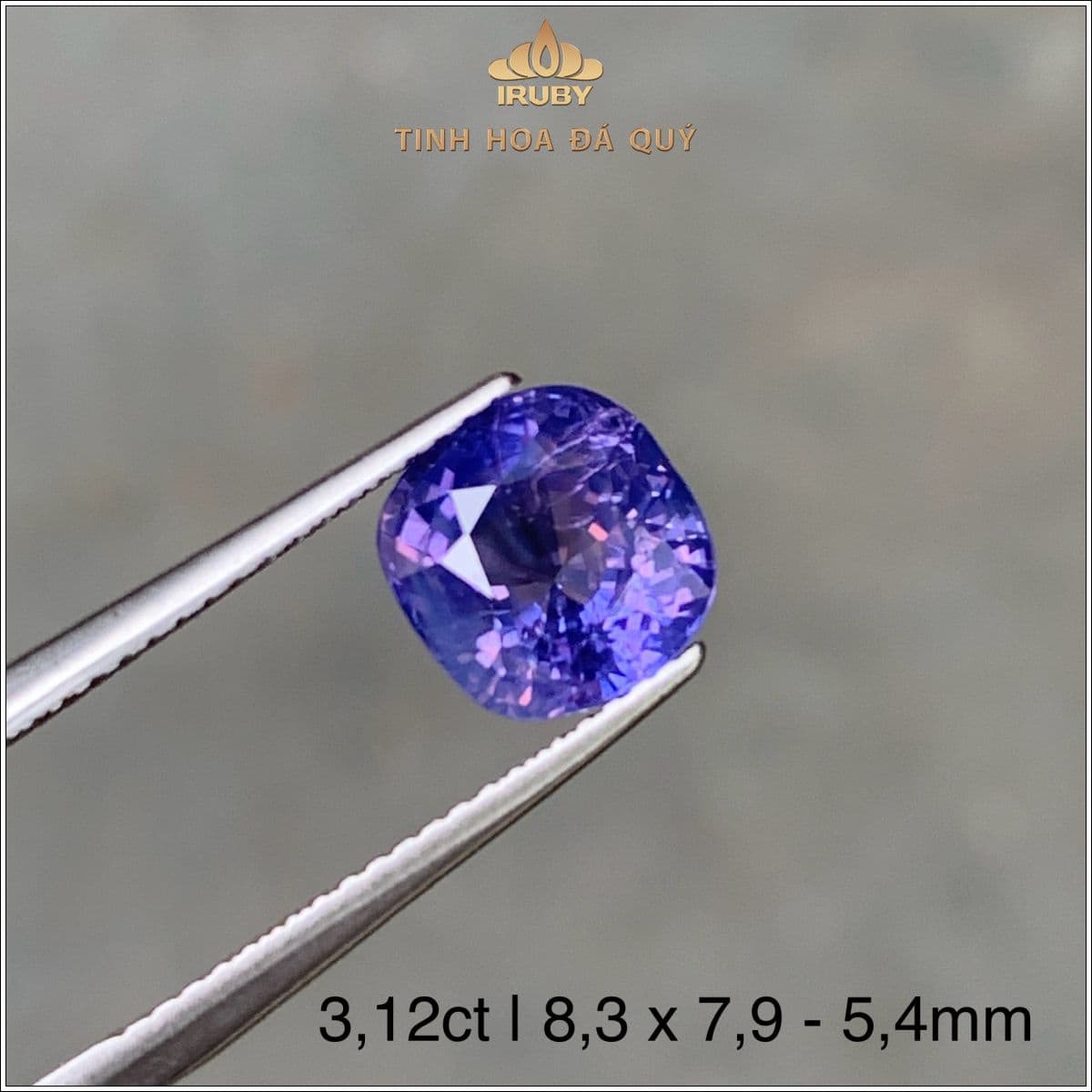 Đá Sapphire đa sắc Lục Yên tự nhiên 100% 3,12ct - IRBSKG 25635312