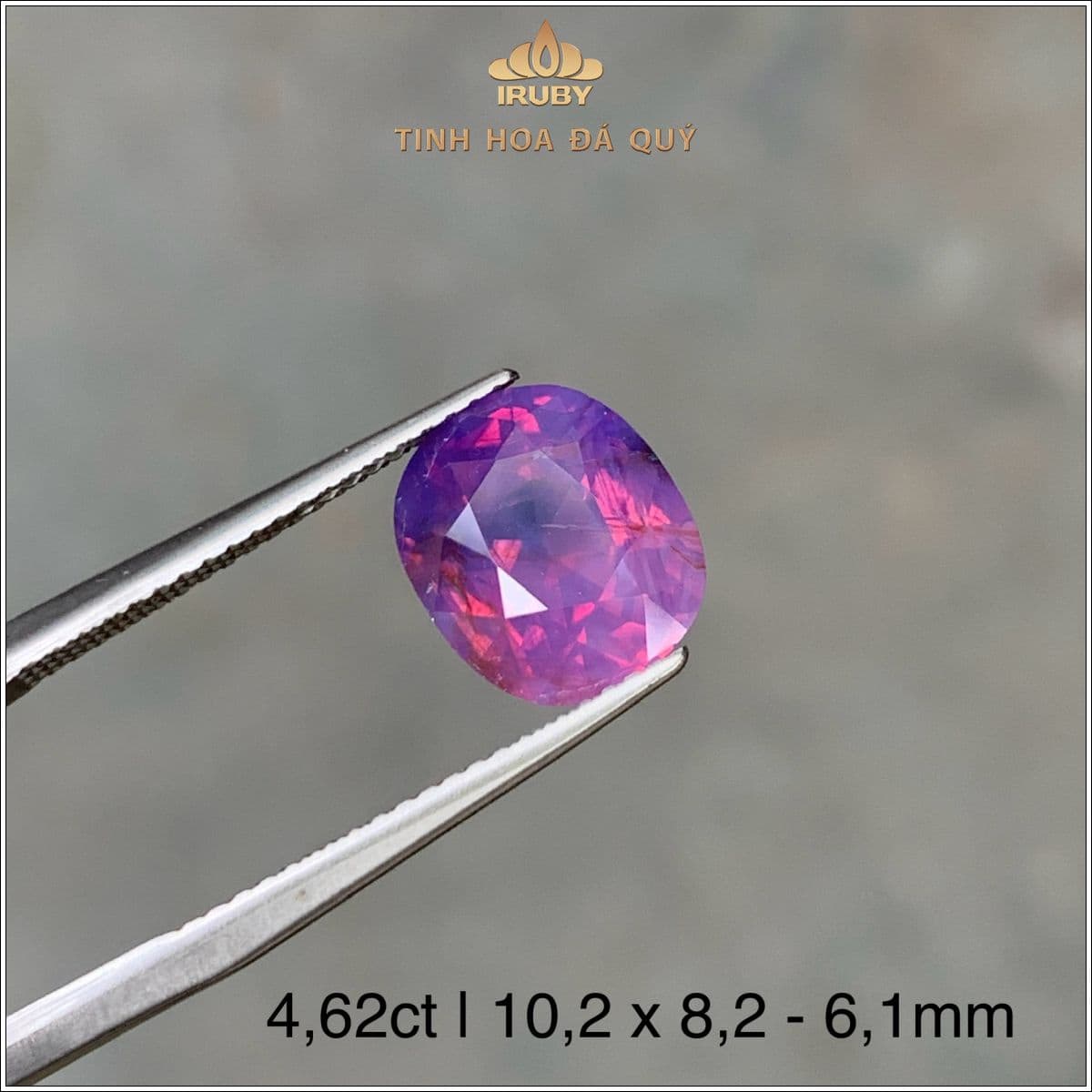 Đá Sapphire đa sắc Lục Yên tự nhiên 100% 4,62ct - IRPSKG 25635462