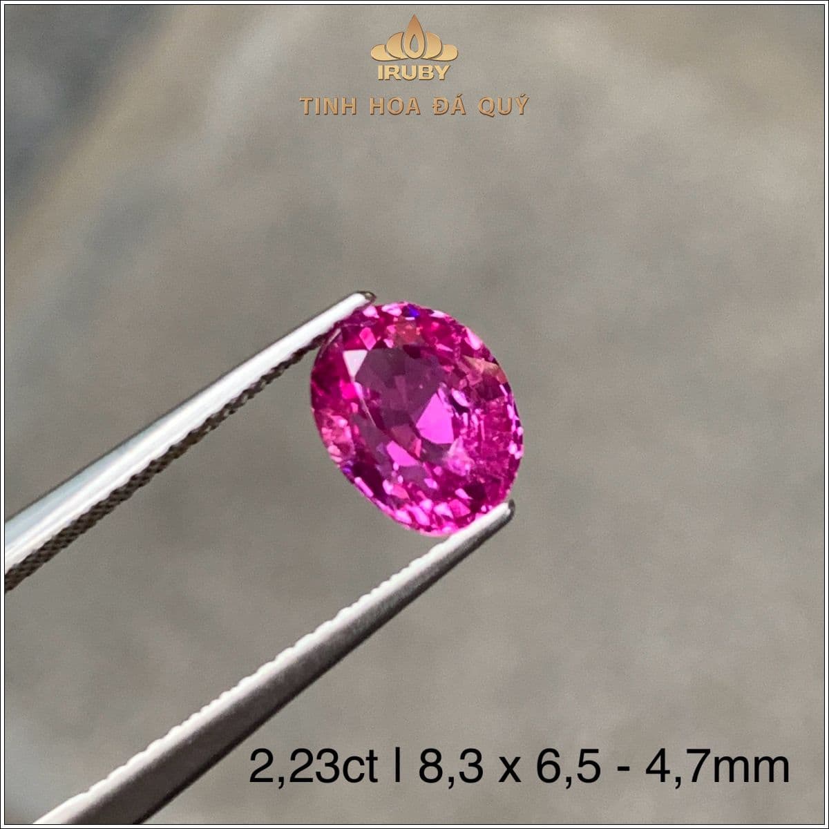 Đá Sapphire hồng Lục Yên tự nhiên 100% 2,23ct - IRPSKG 2506223