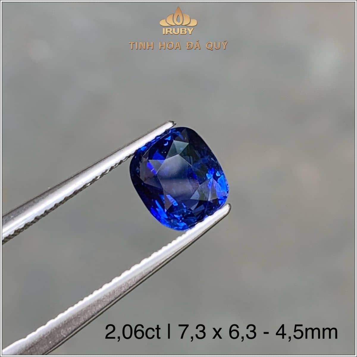 Đá Sapphire xanh lam hoàng gia tự nhiên 2,06ct - IRBS 25620206