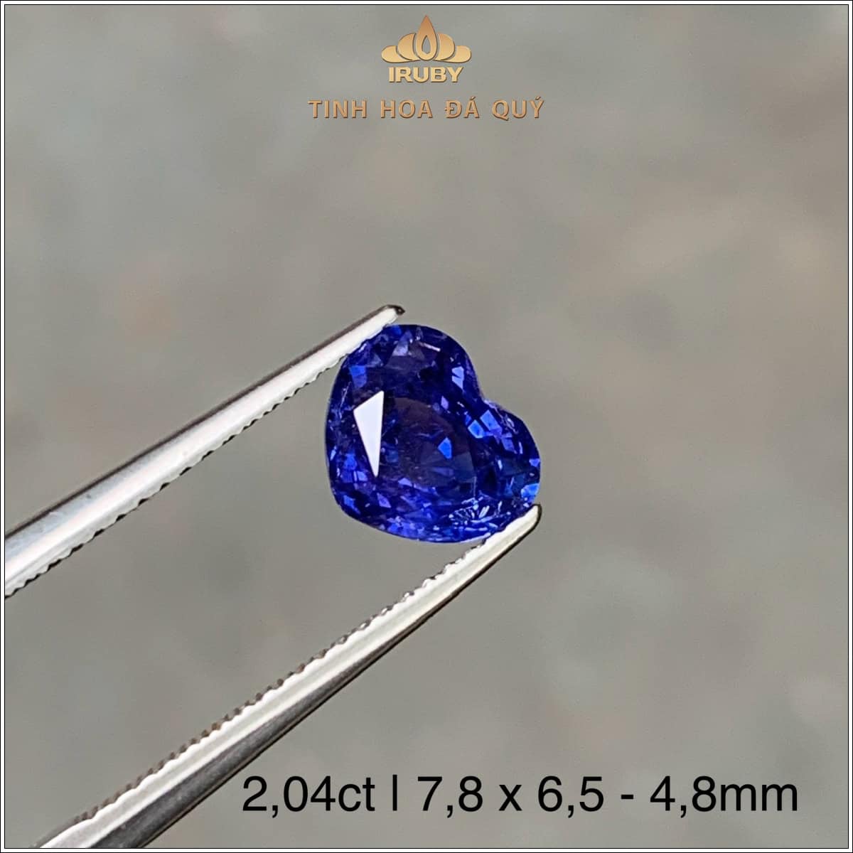 Đá Sapphire xanh lam trái tim tự nhiên 100% 2,04ct - IRBSKG 25632204