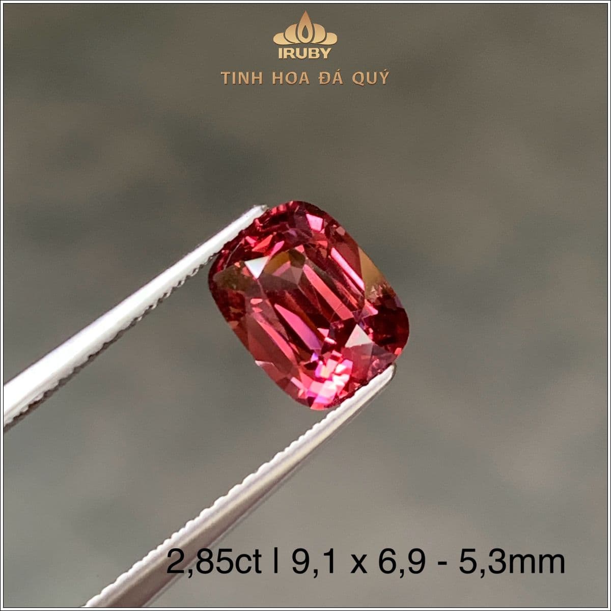 Đá Spinel đỏ Lục Yên tự nhiên 100% 2,85ct - IRSI 2504285
