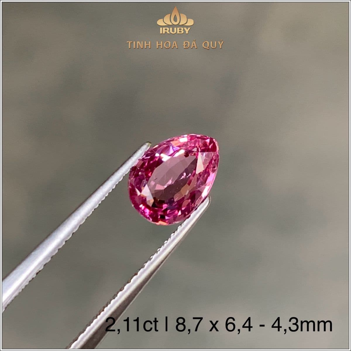 Đá Spinel hồng Lục Yên tự nhiên 100% 2,11ct - IRSI 2504211
