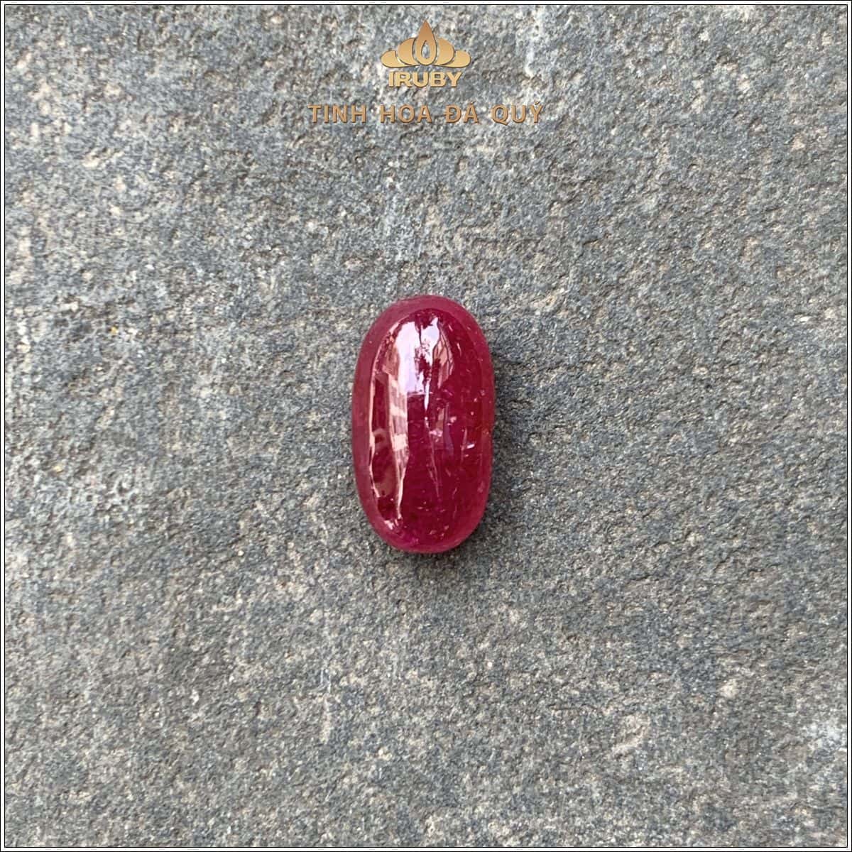 Đá Ruby cabochon đỏ huyết Lục Yên tự nhiên 100% 8,60ct - IRRC 25710860