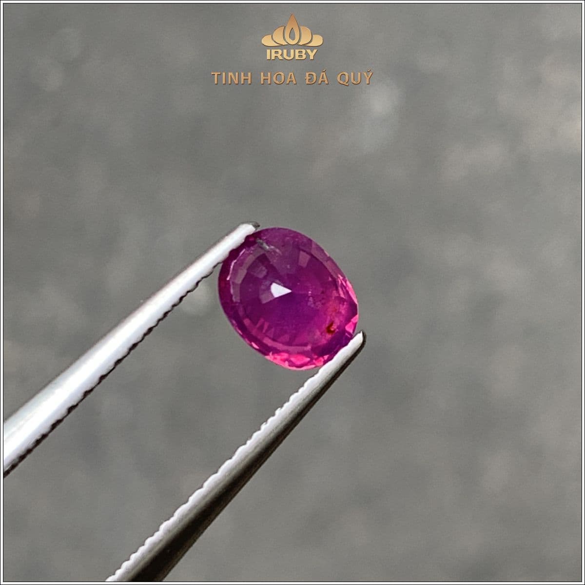 Đá Ruby facet Lục Yên tự nhiên 100% 0,84ct - IRRF 2504084