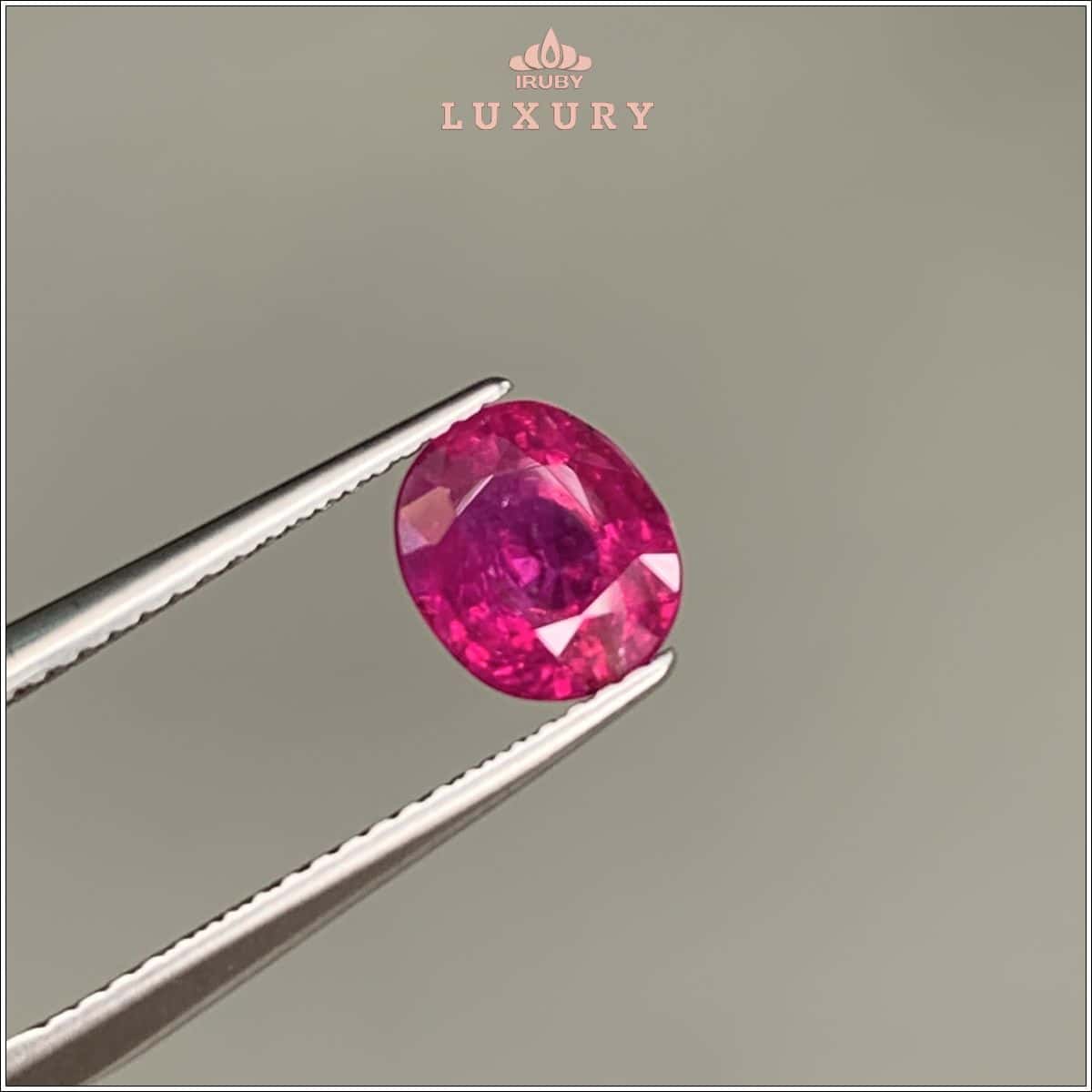 Đá Ruby facet đỏ Lục Yên tự nhiên 100% 1,65ct - IRRF 257165