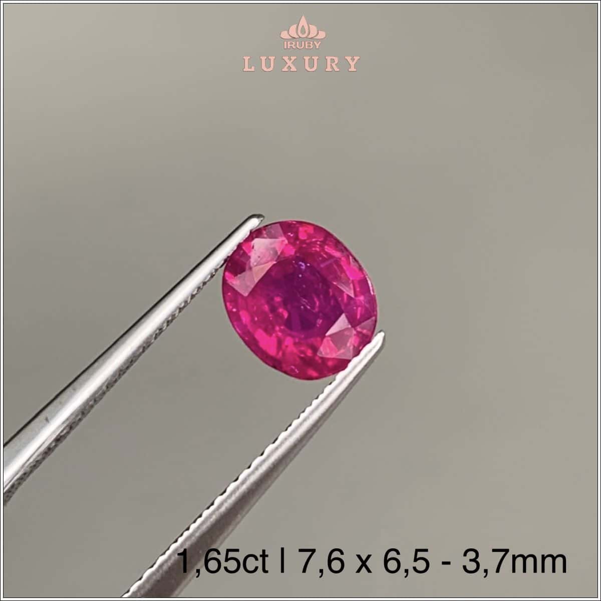 Đá Ruby facet đỏ Lục Yên tự nhiên 100% 1,65ct - IRRF 257165