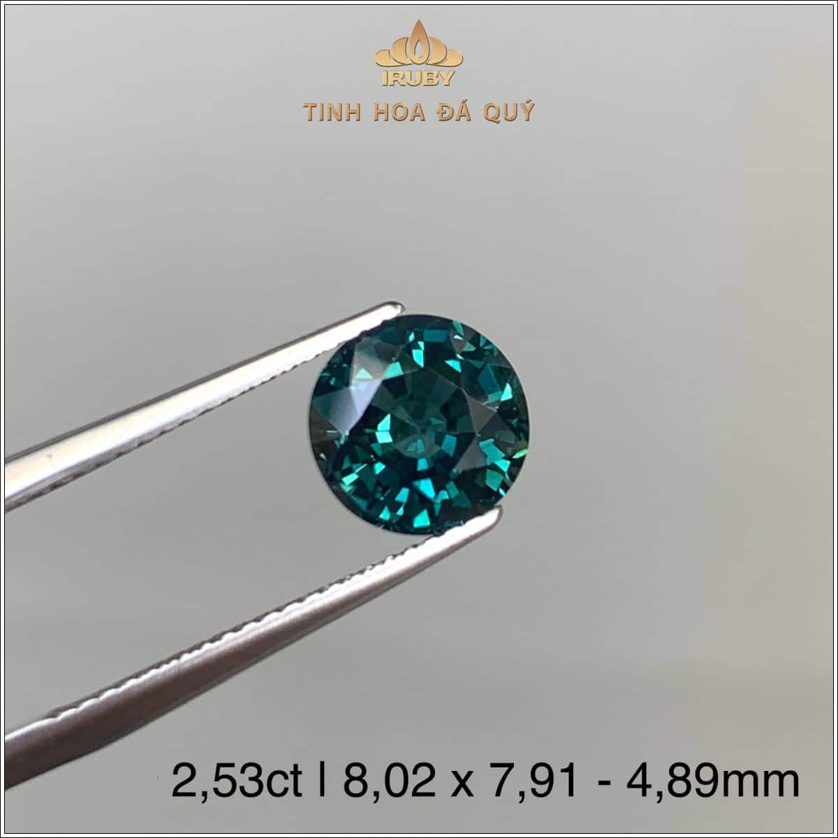 Đá Sapphire tròn xanh lục tự nhiên 100% 2,53ct - IRGS 25710253