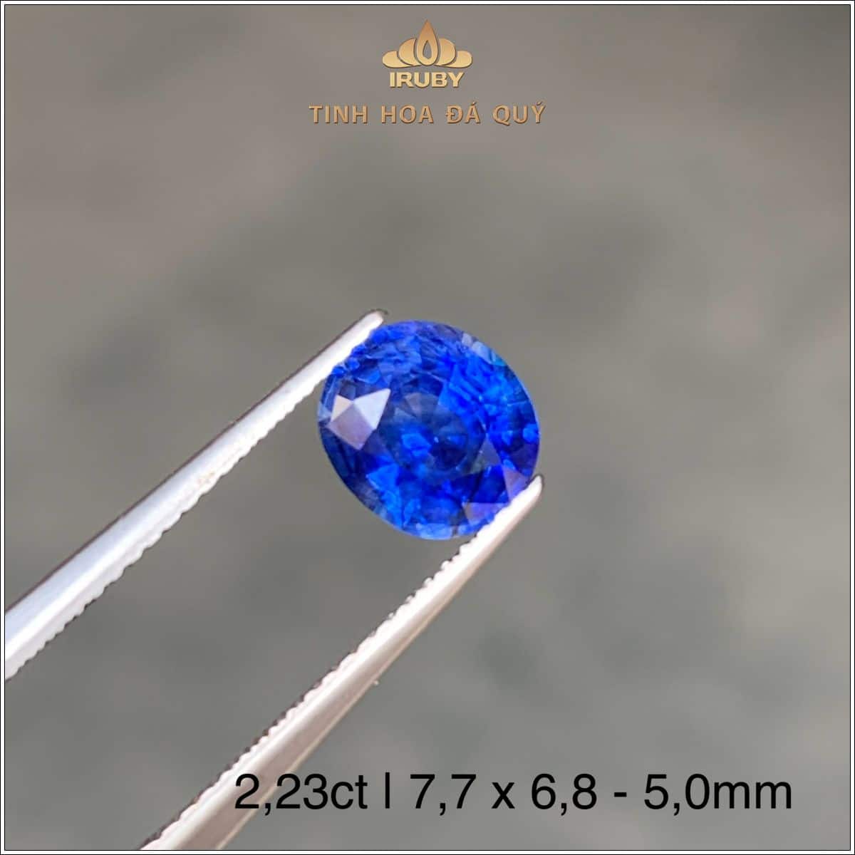 Đá Sapphire xanh lam hoàng gia tự nhiên 100% 2,23ct - IRBS 2504223