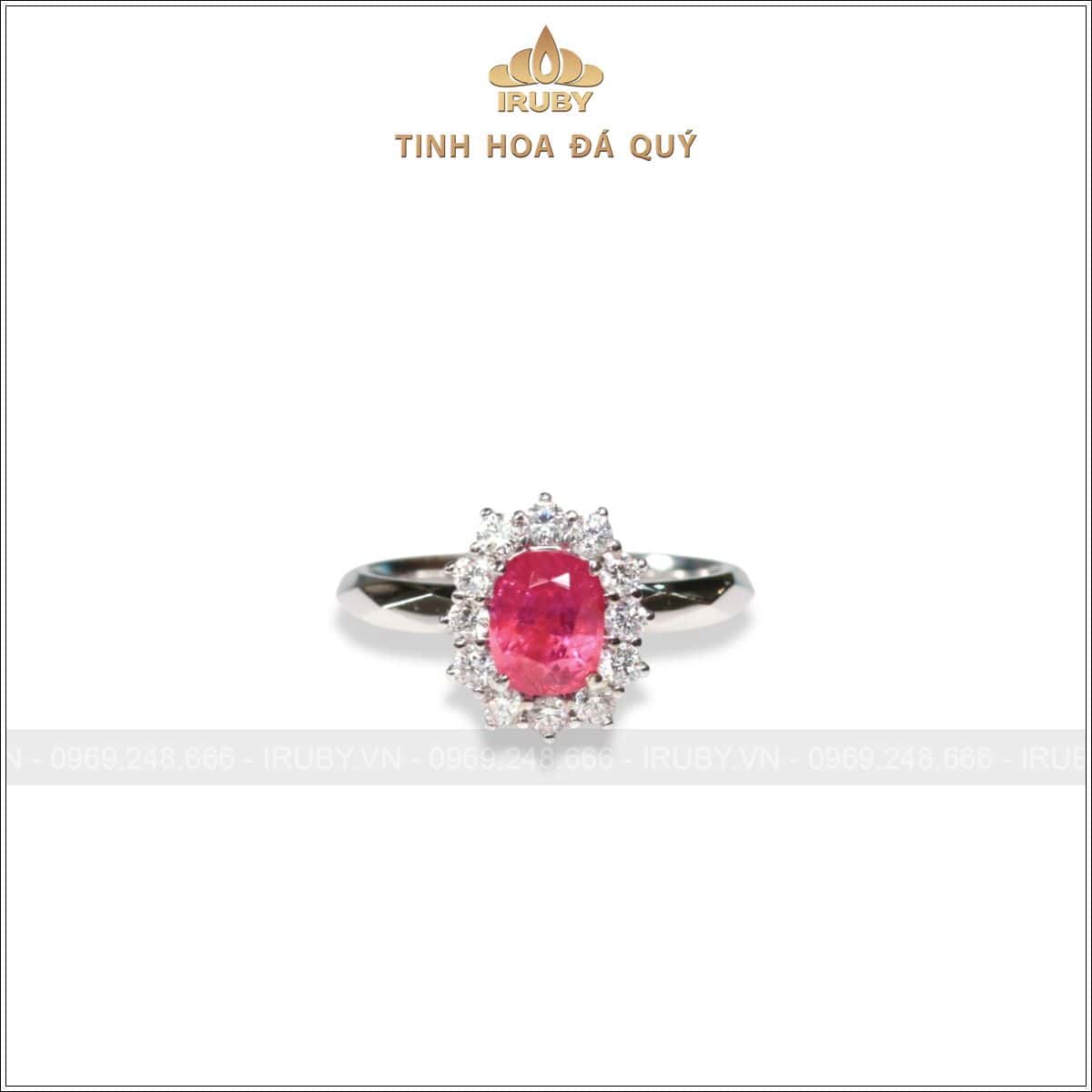 Nhẫn nữ Ruby kết kim cương