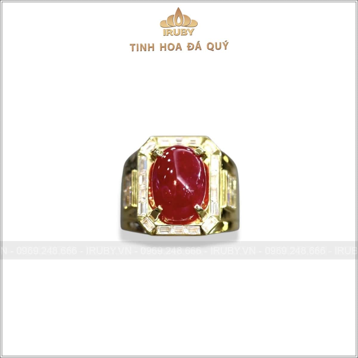 Nhẫn nam Ruby cabochon 6,30ct mẫu chủ tịch – IRRC 2401630